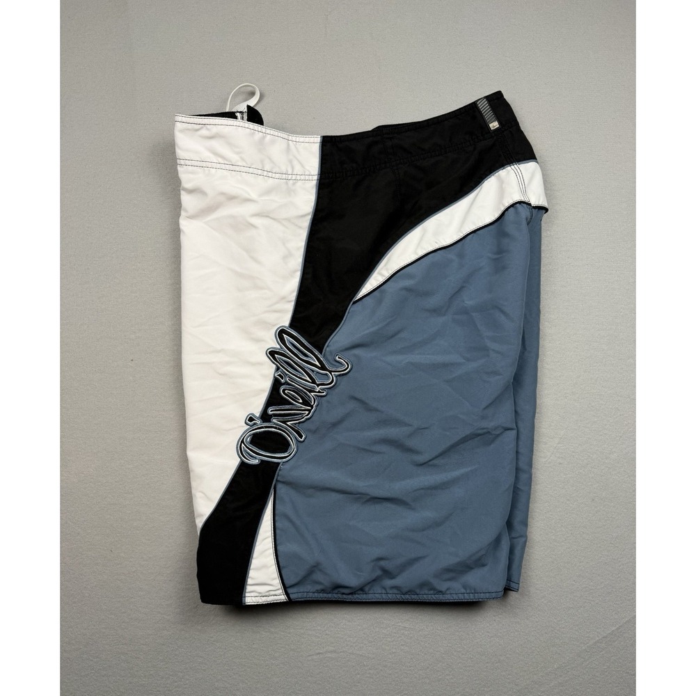 VTG Y2K 2000s O'Neil Boardshorts Script Surfwear White/Blue  Mens 40-41 - Picture 12 of 16